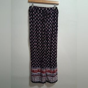 Alya Wide Leg Pull On Palazza Pants Size Small Boho Hippie